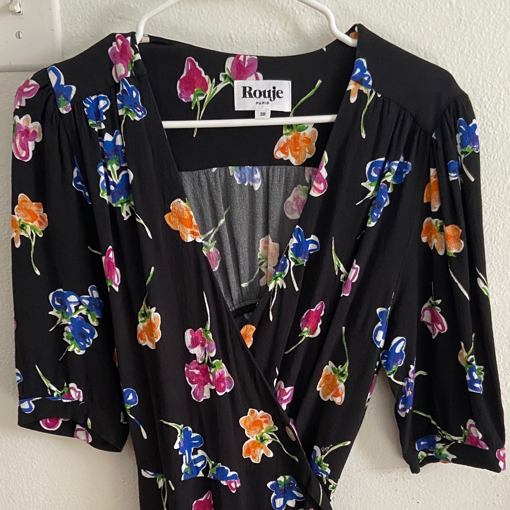 Rouje Black Floral Dress